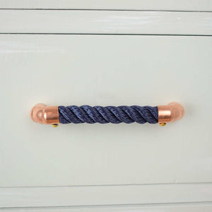 Copper and Navy Rope U Pull Handle - Proper Copper Design