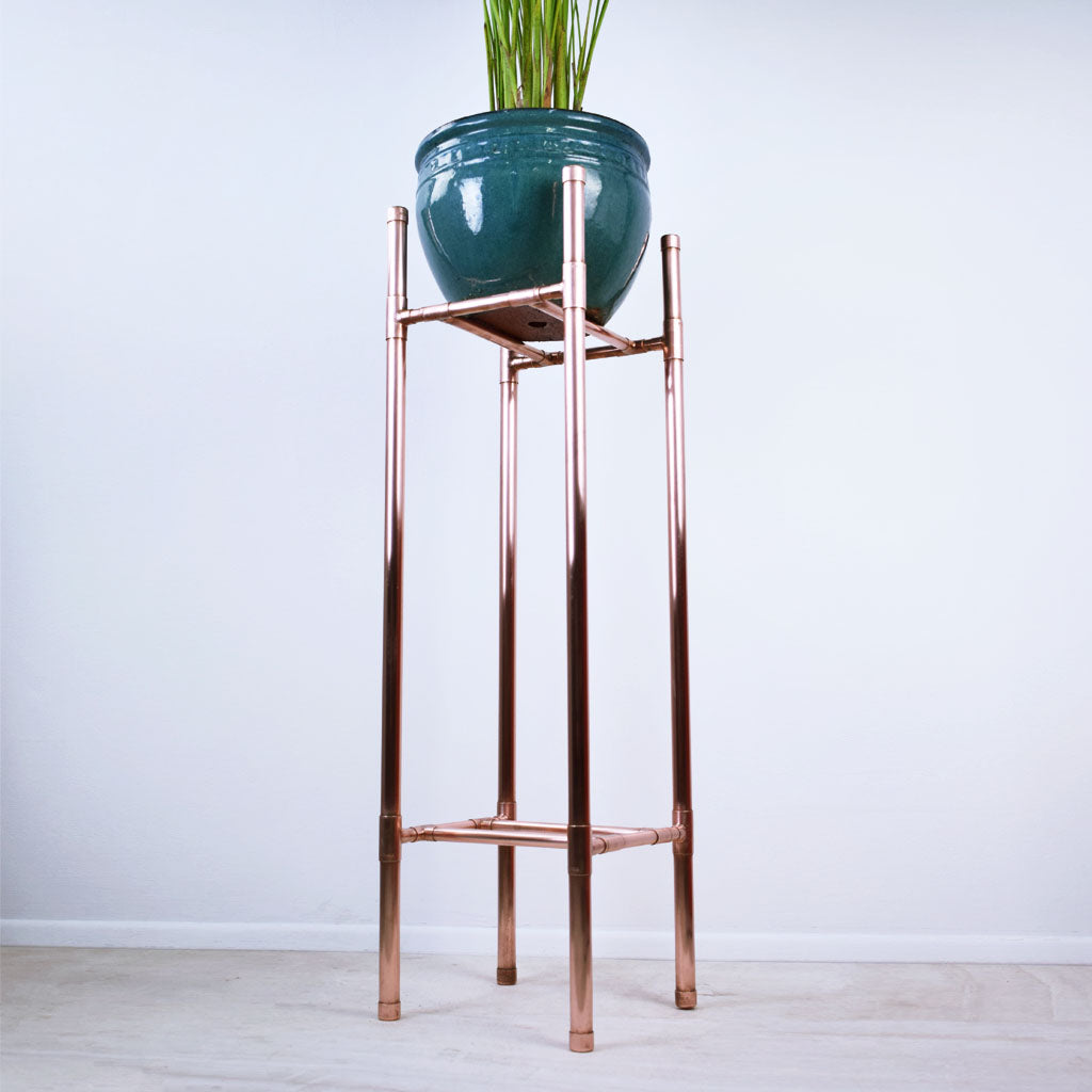 tall plant stand indoor uk Handmade Tall Copper Plant Stand