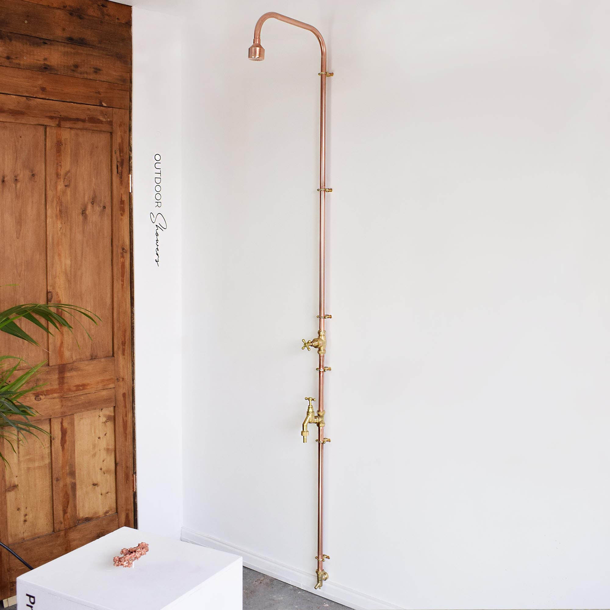 outdoor shower designs manufactured from genuine metal designed to last for years to come by Proper Copper Design