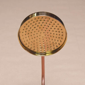 brass shower head for indoor or outdoor showering