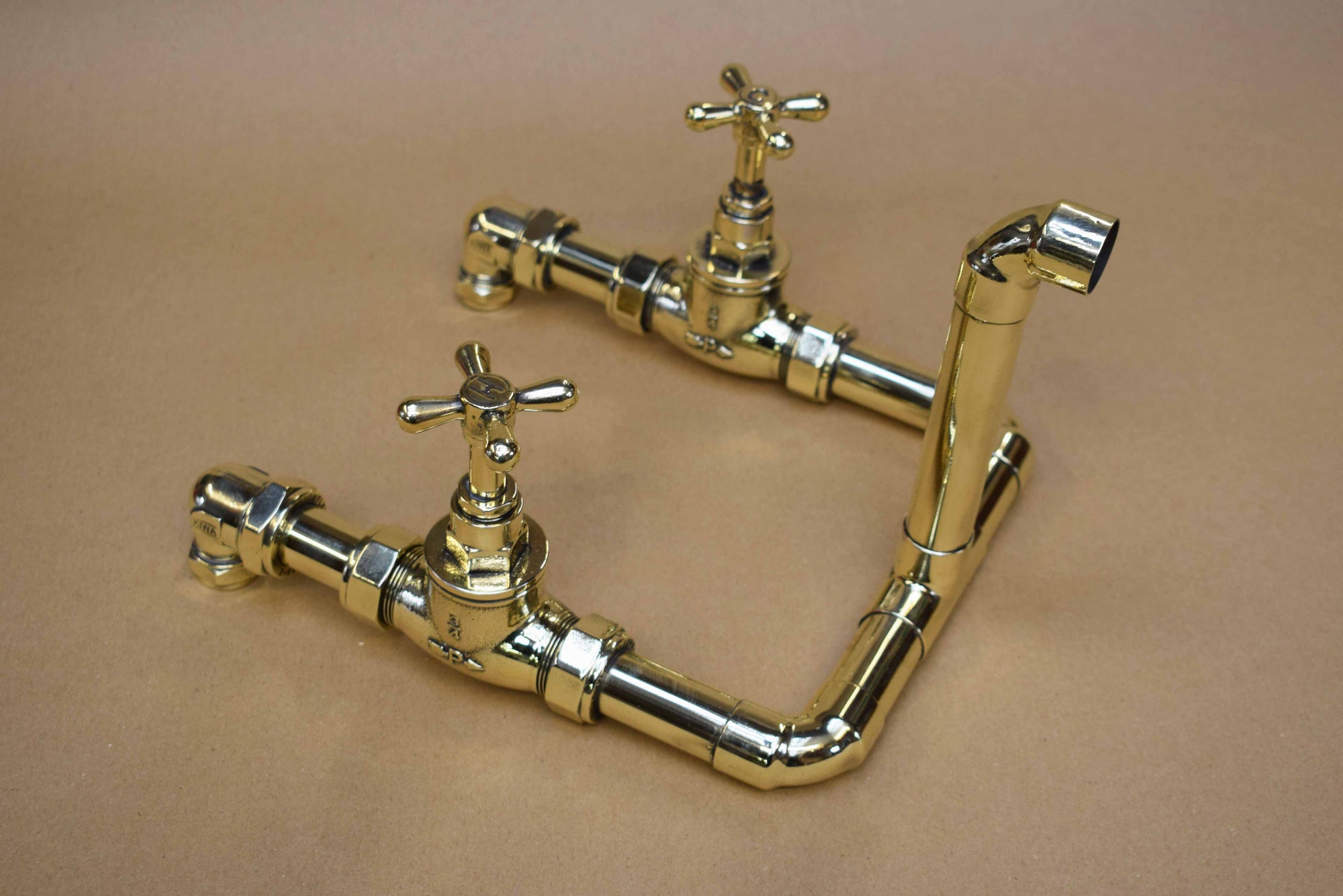 Brass kitchen tap