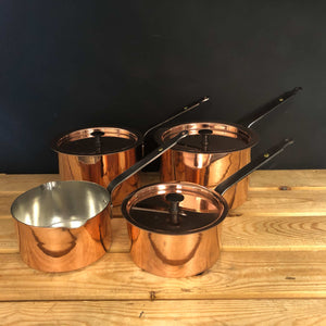 group of four pans from a distance