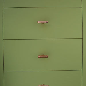 Mini Copper Knob on Green Cabinets