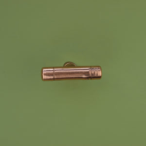 Mini Copper Knob on Green Front Shot