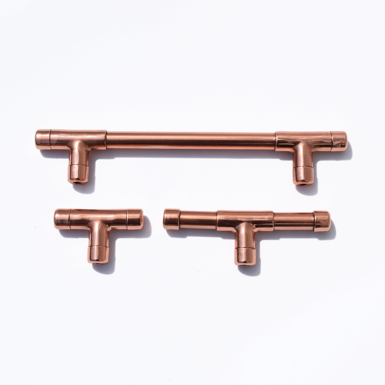 Solid Copper Knob (Mini) Extended T-shape - Multiple Design Variations