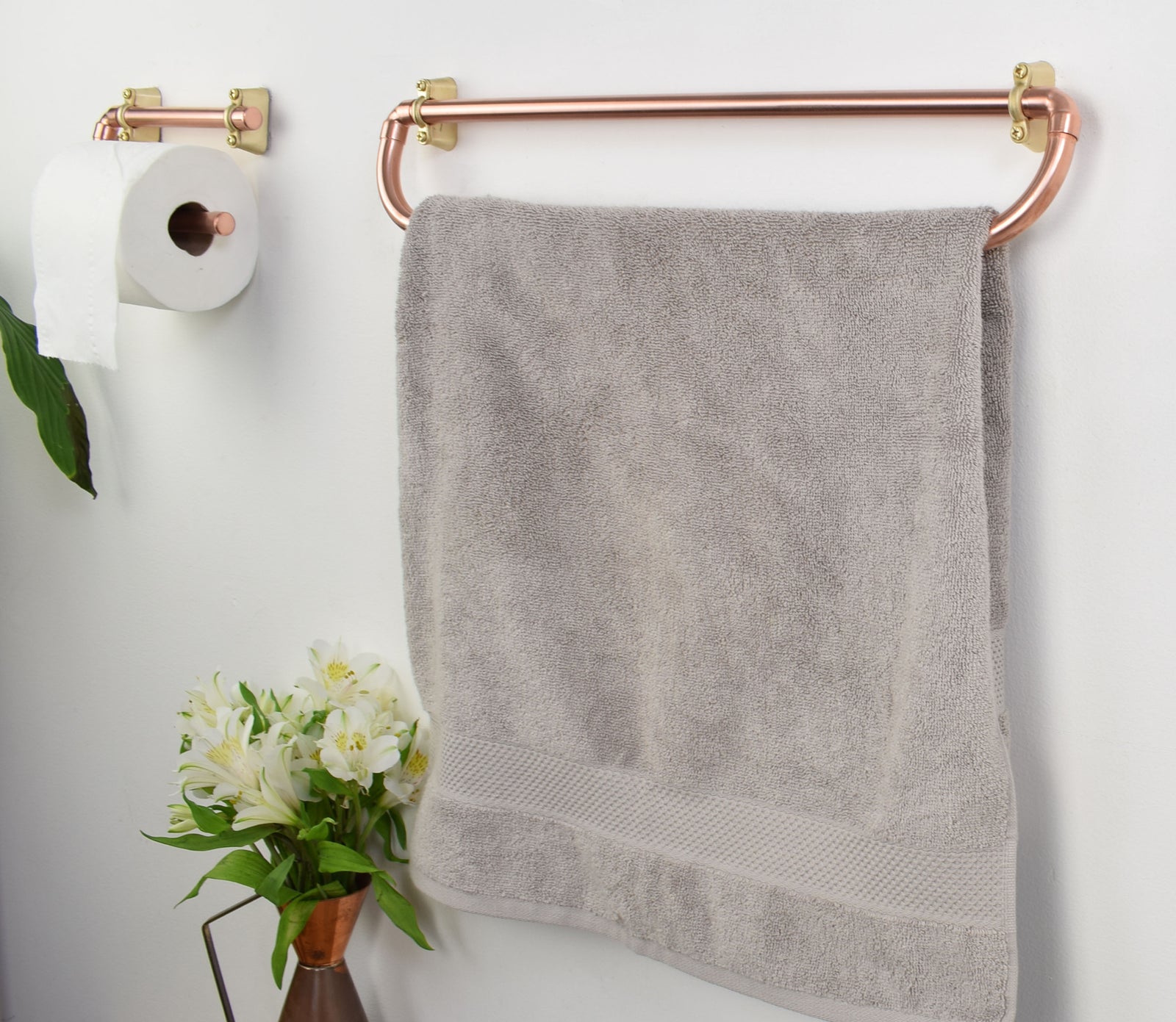 Rounded Copper Bathroom Set - Proper Copper Design