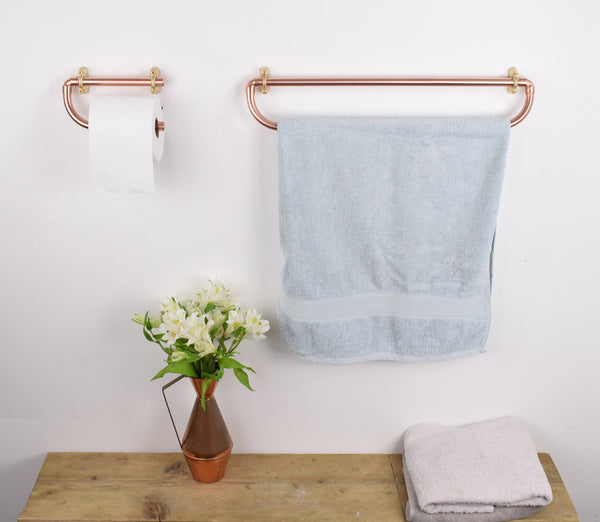 Rounded Copper Bathroom Set - Proper Copper Design