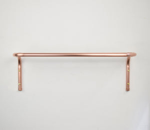 Copper Twin Rail Towel Rack - Front view
