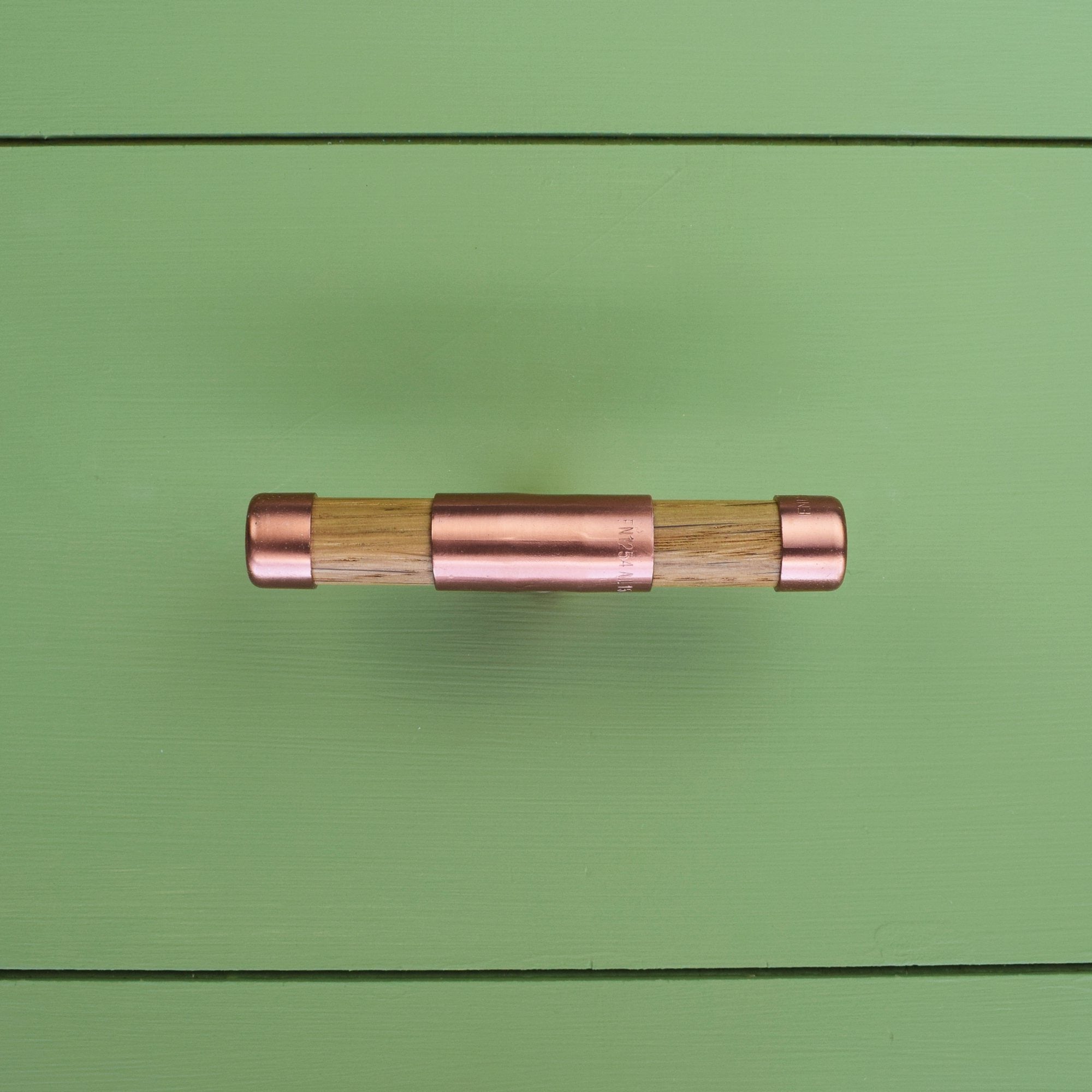 Copper Knob with Oak T-Shaped - Proper Copper Design