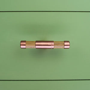 Copper Knob with Oak T-Shaped - Proper Copper Design