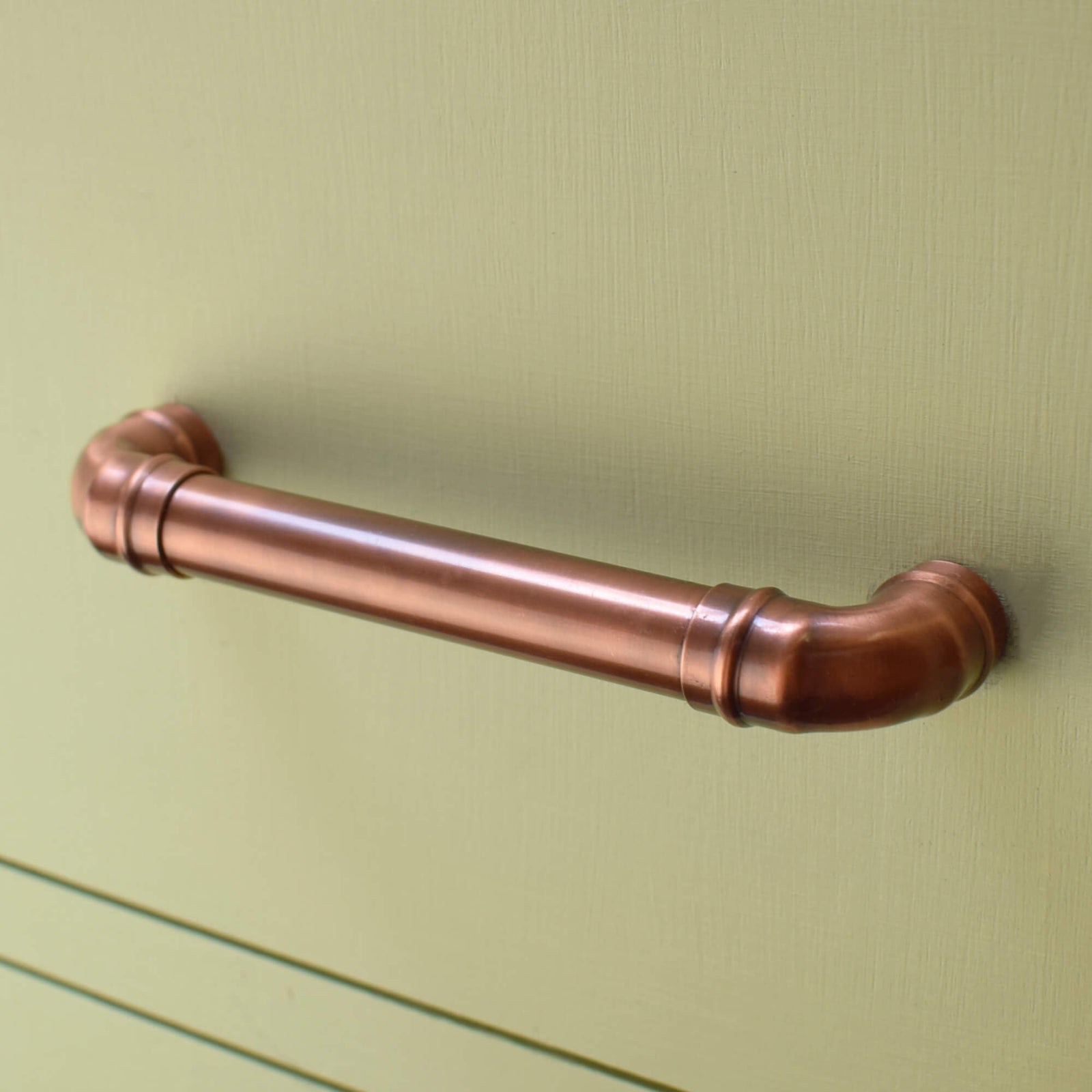 Aged vintage pull on green drawers