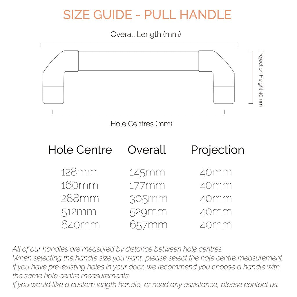 Handle Sizes Document