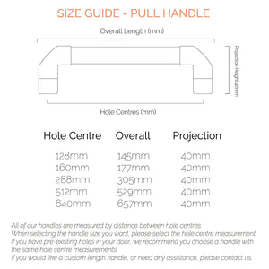 Handle size guide