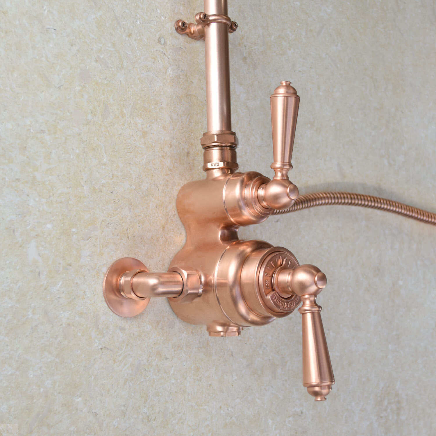 Durable and long-lasting copper shower valve - side photo