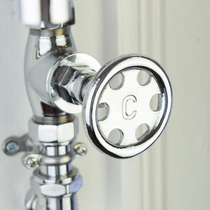chunky chrome industrial tap round mixer
